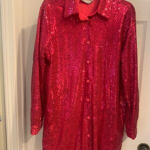 NWT-Sparkling Red Sequin Mini Dress Size M